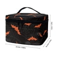 thumbnail image 6 of HELLHERO Bat Spider Web Travel Make Up Organizer Travel Wash Cosmetic Bag Small Makeup Bag Fold Flat With Brush Storage Carry-on Travel Essentials for Men Women, 6 of 6