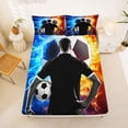 thumbnail image 5 of Erosebridal Football Sport Gamer Bed Sheets,Soccer Ball Game King Sheets For Kids Boys 4pcs, 5 of 6