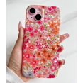 thumbnail image 3 of Funda Qokey para iPhone 14/13 de 6.1 pulgadas, diseño floral rosa, 3 of 8