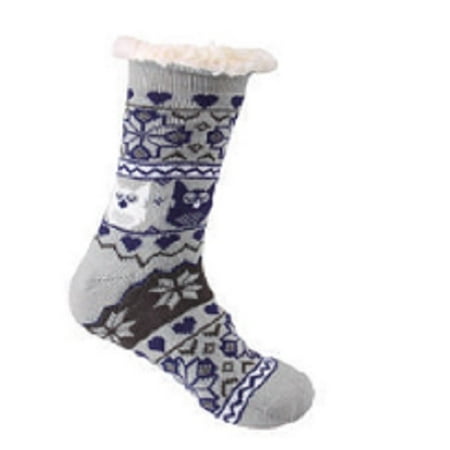 WOMENS WINTER WARM COZY SHERPA NON SKID SLIPPER SOCKS Christmas Gift
