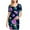 D-Multicolor, variant on breaise Solid Color & Floral Side Ruch Maternity Dress Crew Neck Bodycon Dress Short Sleeve Baby Shower Dress Casual Lounge Pregnancy Dress Daily Wear