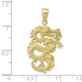 thumbnail image 2 of Auriga Fine Jewelry 10K Yellow Gold Solid 3-D Dragon Pendant for Women (L-31 mm, W-17 mm), 2 of 7