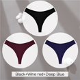 thumbnail image 1 of FINETOO 3 Unids/set Mujeres Tangas De Algodón Suave T-back Calzoncillos S-XL Señoras Ropa Interior Baja Cintura Bragaspangjing, 1 of 4
