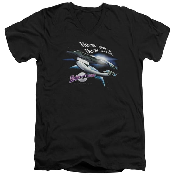 Galaxy Quest - Never Surrender - Slim Fit V Neck Shirt - X-Large