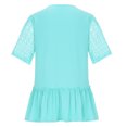 thumbnail image 6 of Mittory Women's Plus Size Summer Tops Short Sleeve Lace Pleated Blouses Tunic Tops, 6 of 8