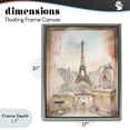 thumbnail image 4 of Stupell Industries French Country Eiffel Tower Window View Gray Floating Frame Canvas Art, 17 x 21, by Creative Studio, 4 of 8