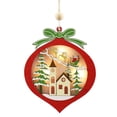 thumbnail image 2 of xiaxaixu Christmas Wood Pendant with Light, Hanging Rope Cartoon Shape, 2 of 8