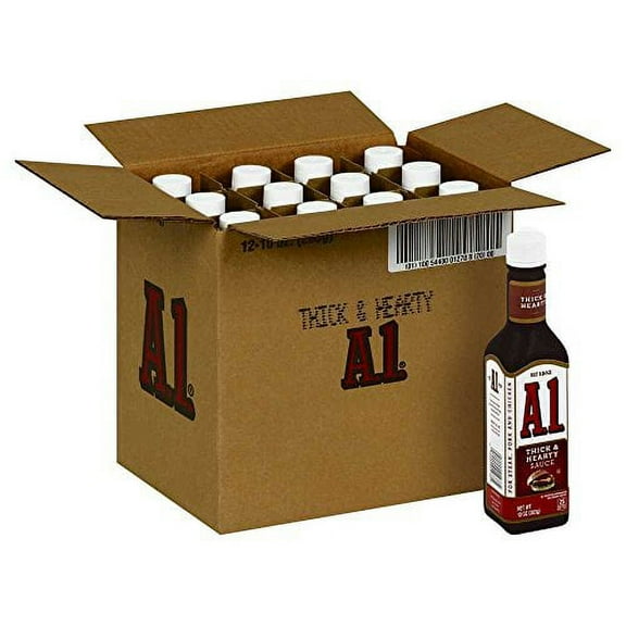 A1 Thick & Hearty Steak Sauce 10 oz (Pack of 12)
