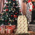 thumbnail image 4 of Christmas Sack – 28" X 20" Canvas Gift Bag with Drawstring, Full Print Polyester Santa Sack, Durable Reusable Xmas Gift Bag for Holiday, Party & Storage, 4 of 5
