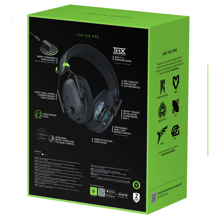 Razer Blackshark V3 Pro Wireless ANC PC Gaming Esports Hadset, 2.4