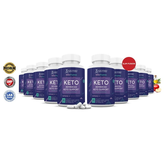 (10 Pack) Slim Fusion Keto ACV Pills 1275mg Alternative to Gummies Dietary Supplement 600 Capsules