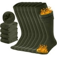 thumbnail image 1 of 8 Pairs Men's Wool Military Boot Socks Thermal Army Socks Hunter Boot Anklets Men Thick Wool Anklets for Cold Weather Combat Tactical Hiking Hunting, 1 of 6