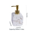 thumbnail image 3 of Qeeadeea/Marble Pattern Design Soap Dispenser With Pump, Refillable Lotion Dispenser For Bathroom Vanity Countertop, Ceramic Shampoo Dispenser-White-330ml/11.6oz, 3 of 9