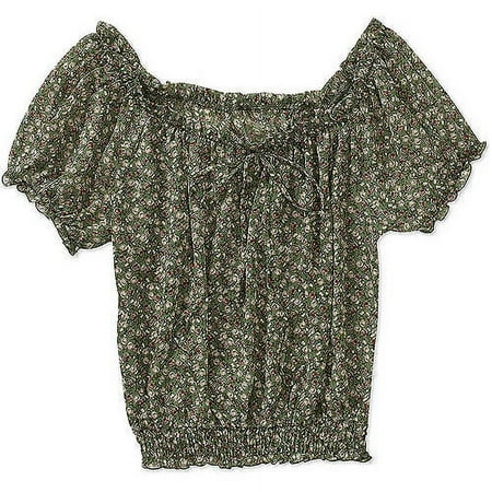 Susie Rose Juniors Plus Woven Peasant To