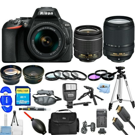 Nikon D5600 DSLR Camera W/ AF-P 18-55mm & 18-140mm VR Lens! MEGA KIT NEW MODEL!!
