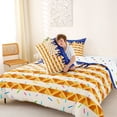 thumbnail image 4 of Erosebridal Waffle American Flag Full Size Comforter Sets for Kids, Navy Ice Cream Drip Bedding Sets, Colorful Polka Dots Reversible, 1 Comforter and 2 Pillowcases, 4 of 6