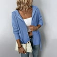 thumbnail image 2 of Vedolay Cardigans for Women Open-Front Cardigan Coat Solid Color Coats for Women Blue,M, 2 of 5