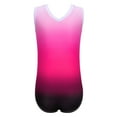 thumbnail image 2 of BAOHULU Girls Diamond Gymnastics Leotard Sleeveless Gradient Pink Ballet Dancewear, 2 of 5