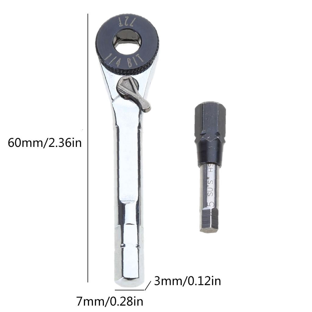 CEORPER Multifunction 1/4inch Mini Ratchet Set Screwdriver Bit Socket Small Ratcheting Wrench Extension Bit Holder Wrench