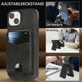 thumbnail image 4 of Compatible with Magsafe 2 in 1 Detachable for iPhone 13 Wallet Case with Card Holder Women Men, Magnetic PU Leather RFID Blocking Flip Kickstand Credit Slots,for iPhone 13, Black, 4 of 11