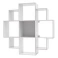 thumbnail image 4 of TFCFL 9 Compartments Bookcase White Open Book Shelf Bookcase Wall Mounted Bookshelf Storage Organizer, 4 of 24