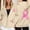 Beige, variant on Women's Cancer Hoodies with Zipper Pink Ribbon Print Long Sleeve Crewneck Sweatshirts Spring Casual Jackets