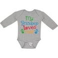 thumbnail image 3 of Inktastic My Grandpop Loves Me Boys or Girls Long Sleeve Baby Bodysuit, 3 of 5