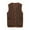 Brown Vest, variant on Htigea Womens Fleece Vest Fall Winter Warm Lightweight Gilet Collarless Button Down Sleeveless Jacket with Pockets Beige XXXL