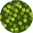 thumbnail image 1 of Ahgly Tapis Rond Lavable en Machine Intérieur Transitionnel Vert Pistache, 4 Pieds Rond, 1 of 7