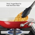 thumbnail image 4 of KitchenAid Hard Anodized 12.25 Inch Ceramic Nonstick Frying Pan, Oven Safe to 500°F, Empire Red, 4 of 9