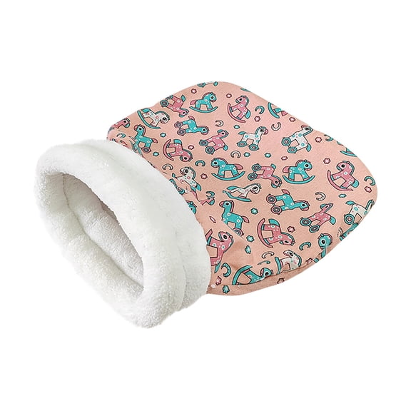 Cozy Lamb Wool Cat Sleeping Bag, Warm Thermal Pet Cave Bed, Semi-Enclosed Kitten Burrowing Nest, Comfortable Indoor Puppy Snuggle Sack For Small Dogs Cats