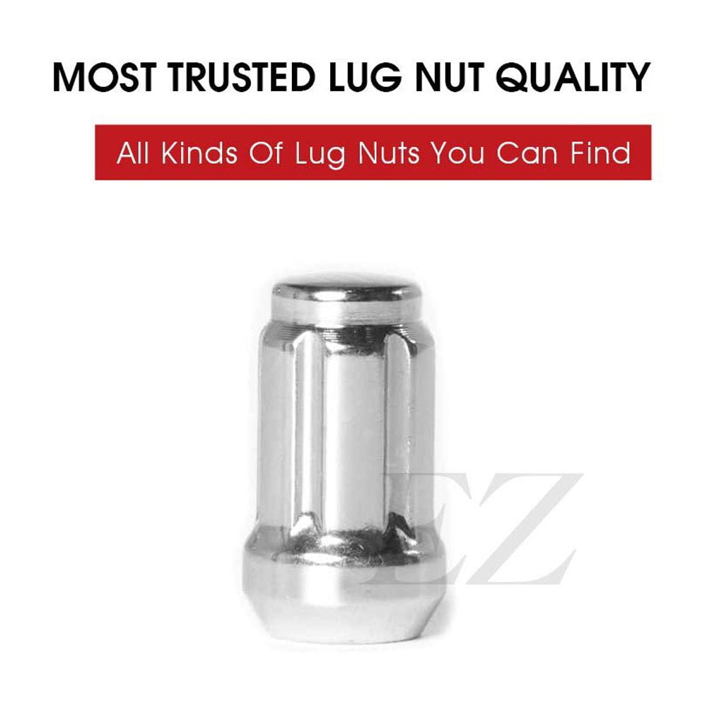 20 Spline Drive Small Diameter Acorn 7/16" Chrome Lug Nut Kit with Key