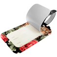 thumbnail image 2 of Square 2Pack PU Leather Rose and Leopard Cruise Luggage Tag with Privacy Cover and Name ID Tag for Travel Handbags Backpacks Luggage Tags, 2 of 6