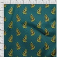 thumbnail image 3 of oneOone Cotton Jersey Dark Teal Green Fabric Peacock Block Sewing Craft Projects Fabric Prints By Yard 58 Inch Wide, 3 of 4