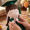 thumbnail image 6 of 13.8" Green Graduation Plush Toy - Dreamy Soft Girl Doll for Graduation Ceremony - Preschool Kindergarten Gift for Girls, Class of 2026 Memento, 6 of 7