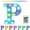 White P, variant on Ikohbadg Colorful LED Marquee Letter Lights with Remote Control, Decorative Alphabet Lights for Home, Parties, Weddings, Christmas & Events, Multicolor Lighting for Personalized Messages