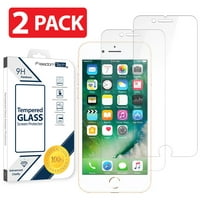 [2-PACK] TTECH For Apple iPhone 7 / 8 Plus Tempered Glass Screen Protector Film Cover, Anti-Scratch, Anti-Fingerprint, Bubble Free, 100% Clear, HD, In Retail Package [fits iPhone 6, 6S, 7, 8 Plus]