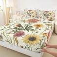 thumbnail image 3 of Feelyou Rustic Groovy Flower Full Size Sheets, Chinese Style Bed Sheets, 4-Piece, 3 of 7