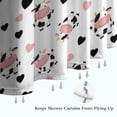 thumbnail image 6 of White Cow Heart Pattern Shower Curtain 36"x72" ,Bathroom Decorative Shower Curtains Set with 12 Hooks,Modern Waterproof Washable Shower Curtain, 6 of 6