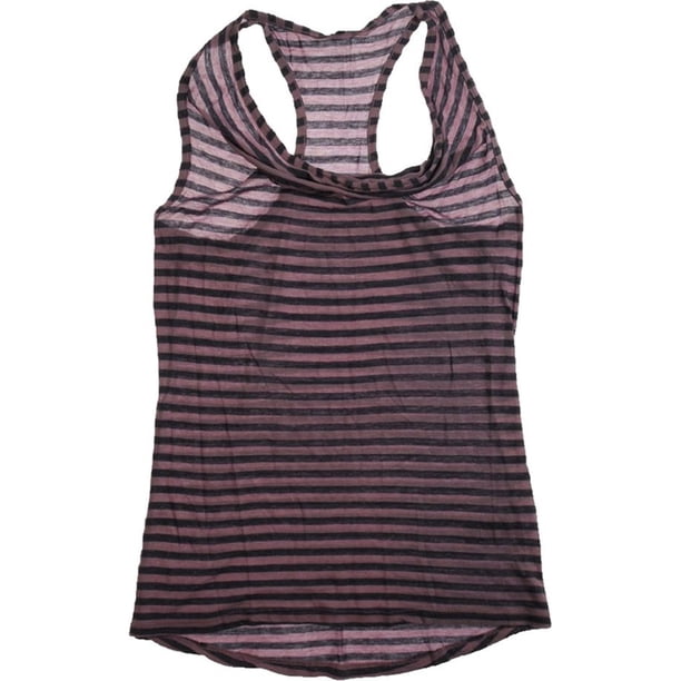 Splendid Camiseta sin mangas a rayas para mujer, Púrpura, Mediana Splendid Camiseta sin mangas