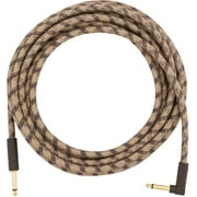 Genuine Fender® 18.6' Angled Festival Instrument Cable, Pure Hemp, Brown Stripe