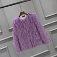 thumbnail image 2 of Mercatoo Girls 𝐅aux 𝗙𝘂𝗿 Coat Long Sleeve Furry Cardigan Thick Warm Shaggy Jacket Winter Snowday Coat Kids 𝗙𝘂𝗿 Cardigan Outerwear, 2 of 4