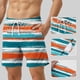 thumbnail image 3 of Mens Pantalones Cortos Cintura Elástica con Bolsillos Pantalones de Baño Seco Rápido Verano Playa Fondo Casual Multicolor, 3 of 5