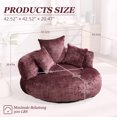 thumbnail image 2 of Villeston Oversized Bean Bag Chair for Adults & Kids, Chenille Lazy Bean Bag Sofa with Wrap-Around Backrest & Pillows for Bedroom, Living Room, Playroom,Wine Red, 2 of 8