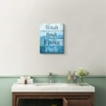 thumbnail image 2 of Bathroom Wall Decor Gradient Blue Canvas Print Wall Art Rustic Framed Bathroom Signs Rule, 12 x 15 Inch, 2 of 6