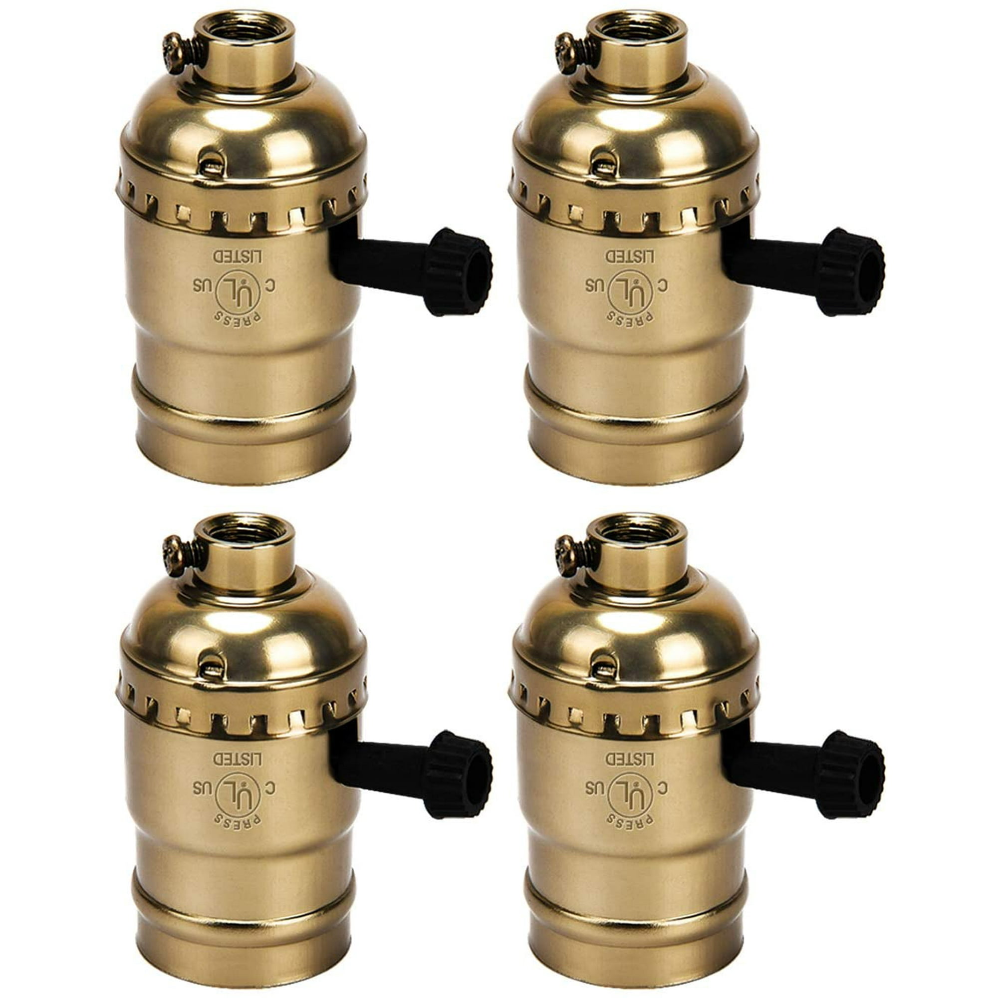 Ul Listed 3 Way Lamp Socket Replacement Jackyled E26 E27 Medium Base With Turn Knob Switch For Floor Light And Table Diy Lighting 4 Pcs Canada Light And Table Lamp Diy Lighting, How To Tell If A Lamp Socket Is 3 Way Or 4