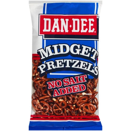 Dan Dee No Salt Added Midget Pretzels, 14 Oz.