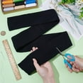 thumbnail image 3 of Black Knit Cuff Ribbing 43x2.9 Inch Ribbing Cuff Sleeve Tubular Rib Cuffing Replacement for Waistband Leg Arms Wear Padded Jacket Sportswear Cuffs Extension, 3 of 9