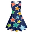 thumbnail image 4 of Robes pour Petite Fille Robe d'Été Sans Manches Robe de Princesse Robe Trapèze Robe à Motif Robe pour Filles Robe d'Anniversaire pour Tout-Petits, 4 of 4