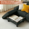 thumbnail image 5 of Soscana Living Room Furniture Set Sectional Sofa with Storage Ottoman and Loveseat,Modern L Shaped 3 Seater Couch and 2 Seater Small Sofa for Home Living Room Apartment Office Studio, 5 of 7